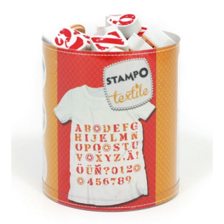 *** Aladine - STAMPO TEXTILE / ALPHABET - gumová razítka