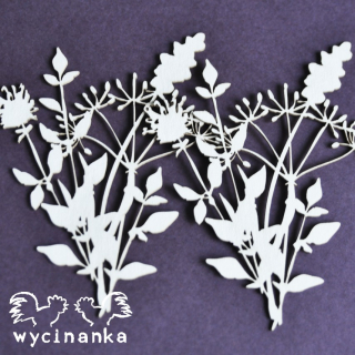 Wycinanka (530) - HERBS & FLOWERS / TRÁVY A BYLINY - kartonové výřezy