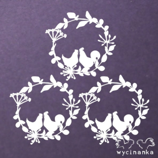 Wycinanka (647) - VELIKONOCE / VĚNEČEK - kartonové výřezy
