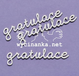 Wycinanka (653) - NÁPISY / GRATULACE - kartonové výřezy