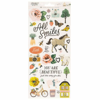 American Crafts - MARKET SQUARE Icon Stickers - samolepky