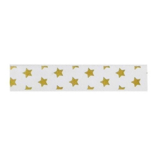 American Crafts - ADHESIVE FABRIC TAPE / GOLD STARS - samolepicí stuha