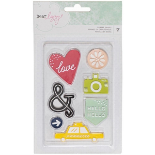 *** American Crafts - DEAR LIZZY / SATURDAY Rubber Shapes - kaučukové ozdoby