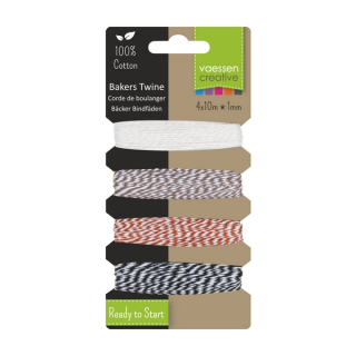 *** Vaessen Creative - BAKERS TWINE / ECRU - bavlněné provázky