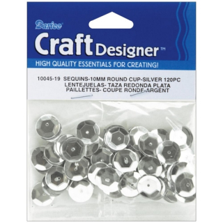 Darice - SEQUINS / SILVER 10 mm - flitry