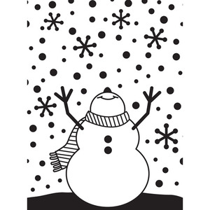 *** Vaessen Creative - SNOWMAN ARMS UP - embossovací kapsa