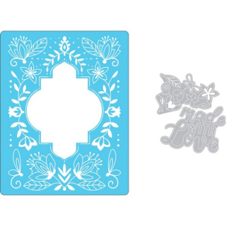 Sizzix - CUT & EMBOSS / MADE WITH LOVE - embossovací a vyřezávací kapsa