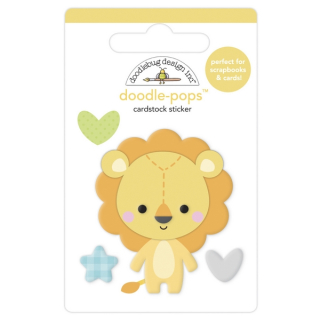 Doodlebug - SPECIAL DELIVERY / LOVEABLE LION Doodle-Pops - 3D samolepky
