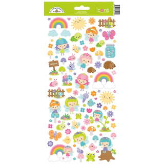 *** Doodlebug - FAIRY GARDEN Icon Stickers - samolepky