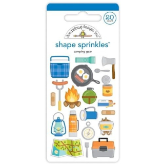 Doodlebug - CAMPING GEAR Enamel Shapes - enamelové ozdoby