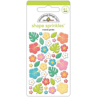*** Doodlebug - TROPICAL GARDEN Enamel Shapes - enamelové ozdoby