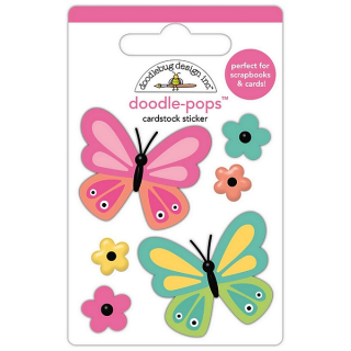 Doodlebug - BUTTERFLY KISSES Doodle-Pops - 3D samolepky
