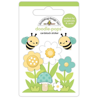 Doodlebug - BEE-UTIFUL GARDEN Doodle-Pops - 3D samolepky
