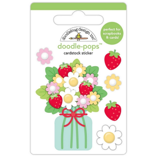 Doodlebug - BERRY BOUQUET Doodle-Pops - 3D samolepky