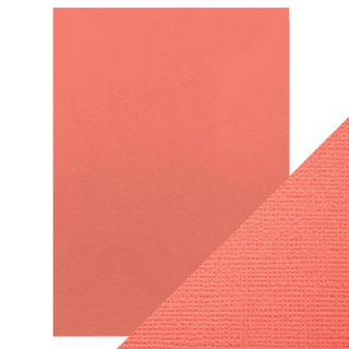 Tonic Studios - CLASSIC CARD / CORAL PINK - texturované čtvrtky (10 ks)
