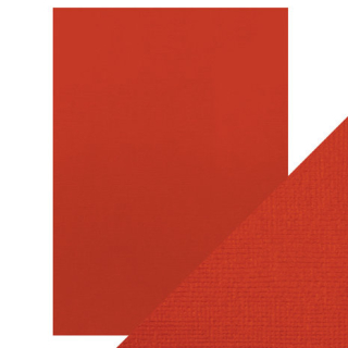 Tonic Studios - CLASSIC CARD / CHILLI RED - texturované čtvrtky (10 ks)