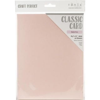 Tonic Studios - CLASSIC CARD / BALLET PINK - texturované čtvrtky (10 ks)