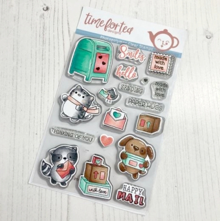 Time For Tea - HAPPY MAIL CRITTERS - razítka a šablony