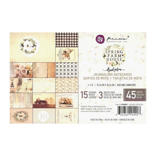 *** Prima Marketing - SPRING FARMHOUSE 4x6 Notecards - kartičky