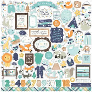 Echo Park - HELLO BABY BOY Element Stickers - samolepky