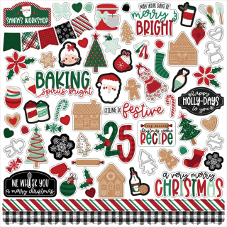 Echo Park - BAKING SPIRITS BRIGHT Element Stickers - samolepky