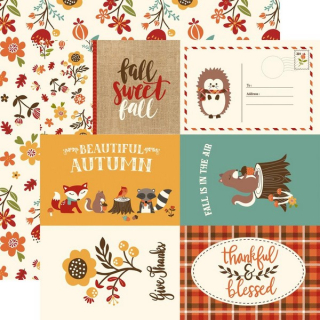 *** Echo Park - CELEBRATE AUTUMN / 4x6 Journaling Cards - scrapbooková čtvrtka