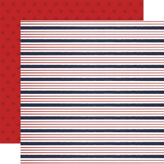 Carta Bella - BY THE SEA / Sailor Stripe - scrapbooková čtvrtka