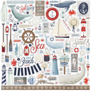 Carta Bella - BY THE SEA Element Stickers - samolepky