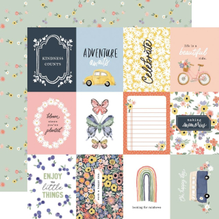 *** Carta Bella - HERE, THERE AND EVERYWHERE / 3x4 Journaling Cards - scrapbooková čtvrtka