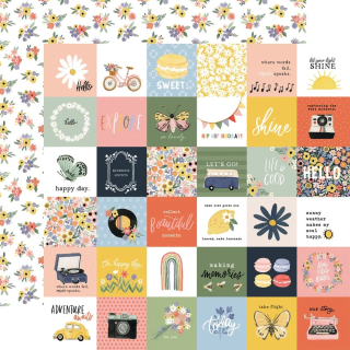 *** Carta Bella - HERE, THERE AND EVERYWHERE / 2x2 Journaling Cards - scrapbooková čtvrtka