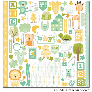 Carta Bella - IT´S A BOY Icon Stickers - samolepky