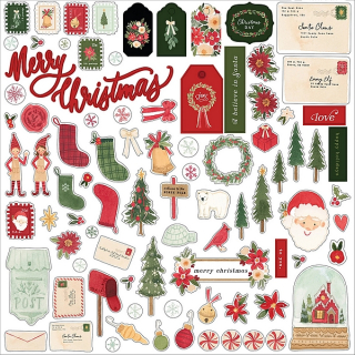 *** Carta Bella - LETTERS TO SANTA Element Stickers - samolepky