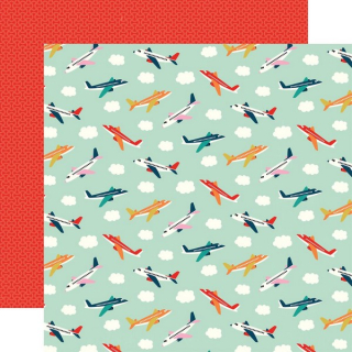 *** Carta Bella - PACK YOUR BAGS / Head In The Clouds - scrapbooková čtvrtka