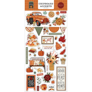 *** Carta Bella - WELCOME FALL Chipboard Accents - kartonové výřezy