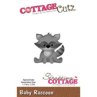 *** Cottage Cutz - BABY RACCOON - vyřezávací šablona