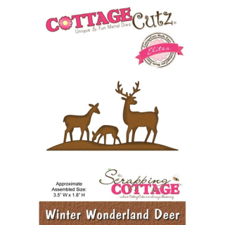 *** Cottage Cutz - WINTER WONDERLAND DEER - vyřezávací šablona