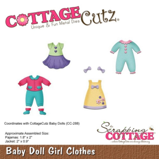 *** Cottage Cutz - BABY DOLL GIRL CLOTHES - vyřezávací šablona