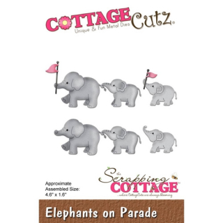 *** Cottage Cutz - ELEPHANTS ON PARADE - vyřezávací šablona