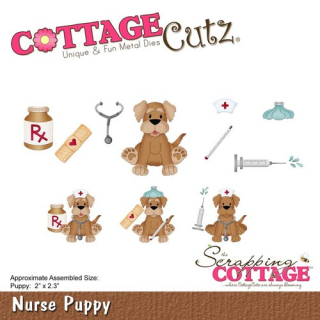 *** Cottage Cutz - NURSE PUPPY - vyřezávací šablona