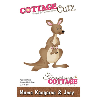 *** Cottage Cutz - MAMA KANGAROO & JOEY - vyřezávací šablona