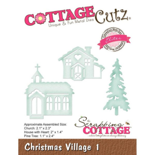 Cottage Cutz - CHRISTMAS VILLAGE 1 - vyřezávací šablona