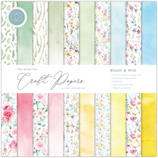 Craft Consortium - BLOOM & WILD 12x12 - scrapbookové čtvrtky