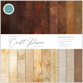 Craft Consortium - LEATHER BOUND 12x12 - scrapbookové čtvrtky