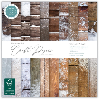 Craft Consortium - FROSTED WOOD 6x6 - scrapbookové čtvrtky
