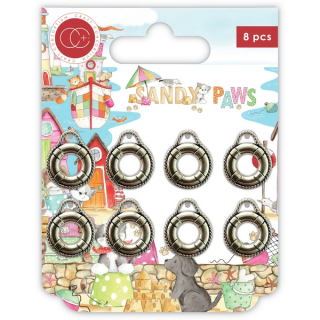 Craft Consortium - SANDY PAWS / LIFE RING - kovové ozdoby