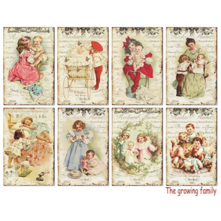 Decorer - THE GROWING FAMILY Mini Cards - papírové kartičky (24 ks)