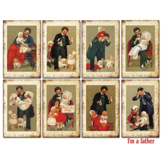 Decorer - I´M A FATHER Mini Cards - papírové kartičky (24 ks)