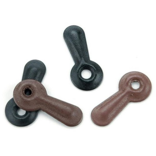 Creative Impressions - METAL TURN MOUNTS / BLACK & BROWN - kovové ozdoby (50 ks)