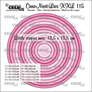 Crealies - CIRCLES WITH LITTLE STRIPES - vyřezávací šablony