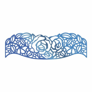 Couture Creations - HOTFOIL STAMP / ROSEY BORDER - kovové razítko